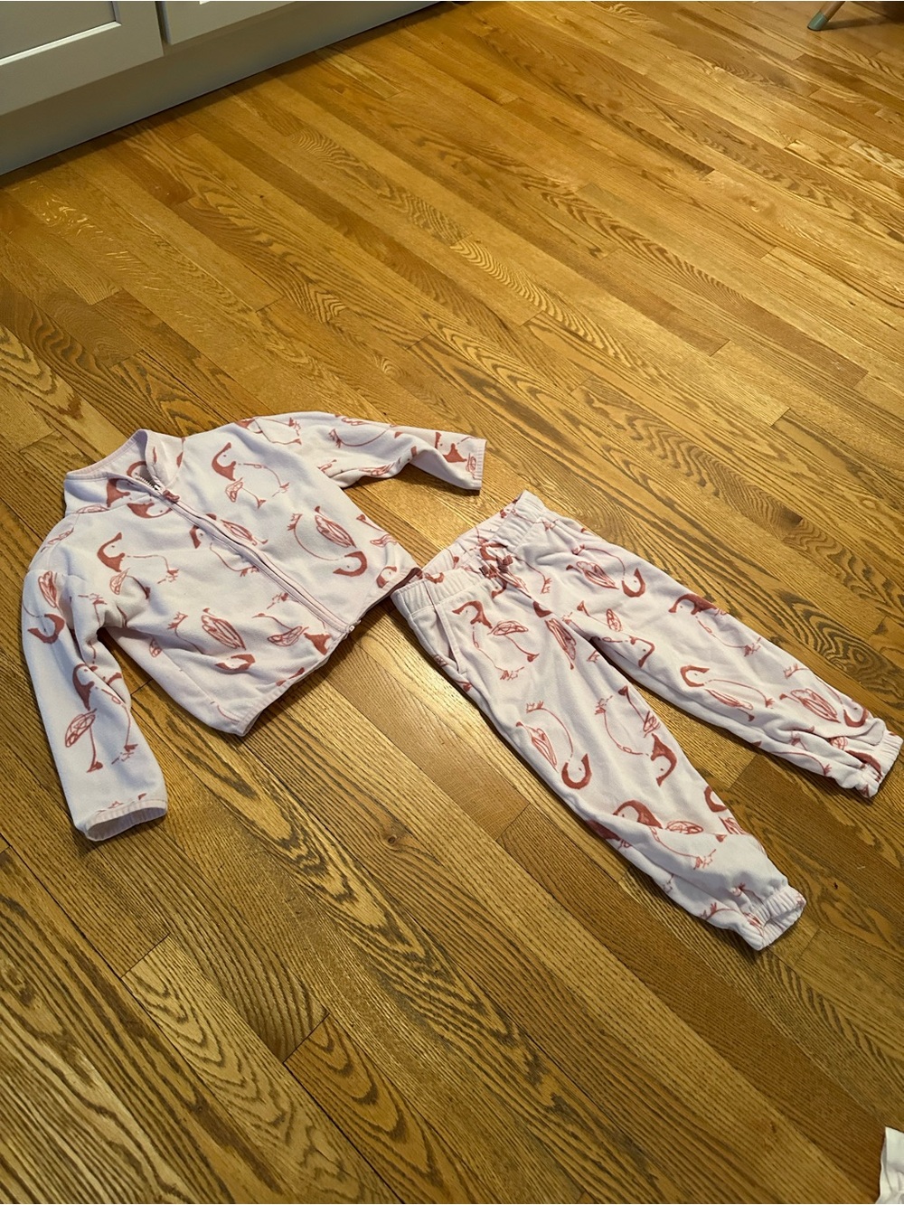 Oshkosh 3T pink penguin fleece set